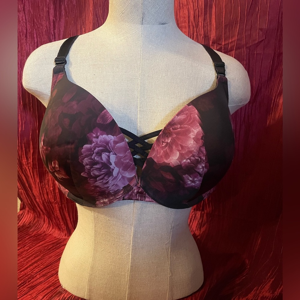Torrid Purple Floral Bra 40DD